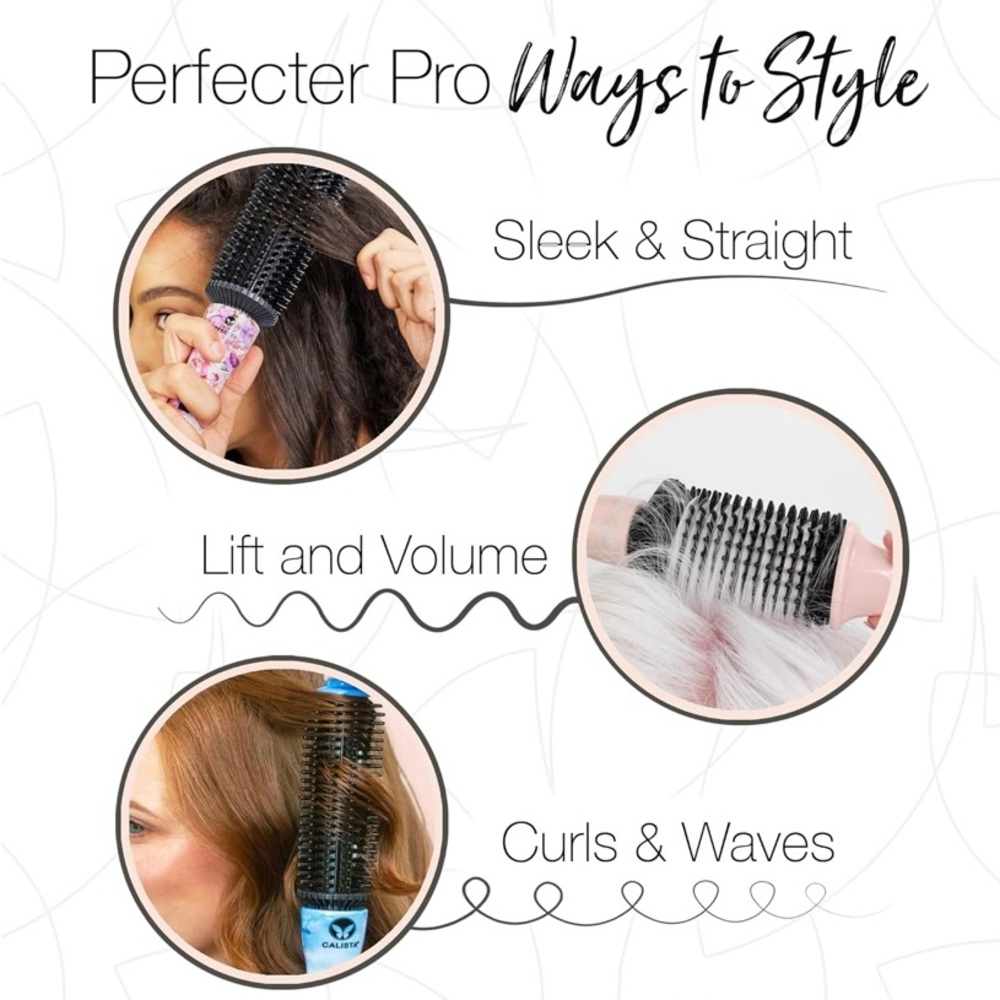 Calista perfect pro heated round brush. Rhododendron pattern - Picture 9 of 10